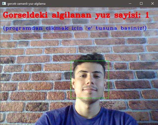 Gerçek Zamanlı Yüz Algılama
